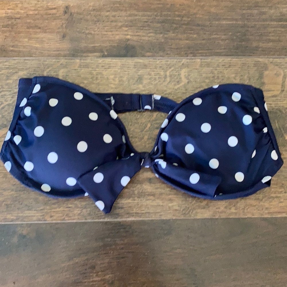 Aerie polka dot bikini top medium padded bandeau